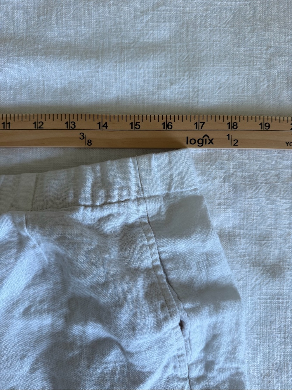 J.Jill 100% Linen White Elastic-Waist Cropped  Pants - Picture 6 of 8